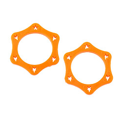 2x Hexagon Microphone Automne Shock Protection Anti Slip Roulement Bague Orange pas cher