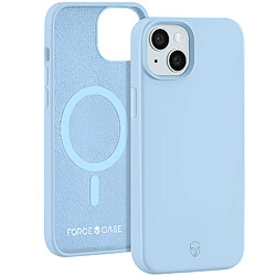 Force Case Coque pour iPhone 15 Plus MagSafe Anti-chute Mate Bleu Pâle 