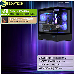 Sedatech PC Gamer Pro V360 • AMD Ryzen 7 7700X • RTX4090 • 32Go DDR5 • 2To SSD M.2 • sans OS