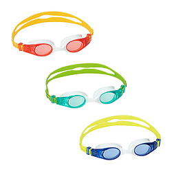 Bestway Lunettes de natation junior avec courroie en silicone, couleurs assorties, anti-buée, +7 ans, plage et piscine 21049 