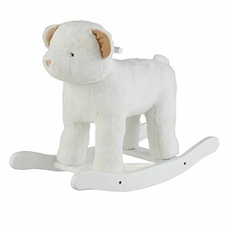 Paris Prix Fauteuil à Bascule Enfant Ours 65cm Blanc