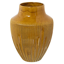 Vase Alexandra House Living Jaune Céramique Brillant 18 x 18 x 23 cm