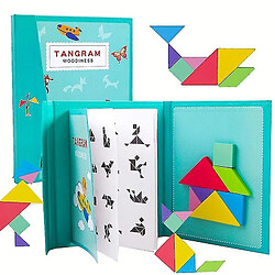 Universal Puzzle magnétique Jigsaw Tangram Thinking Training Game Baby Learning Educational Wooden Toys 