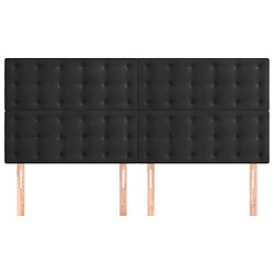 Avis Maison Chic Lot de 4 Têtes de lit design pour chambre - Décoration de lit Noir 100x5x78/88 cm Velours -MN62725