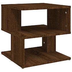 Maison Chic Table d'appoint | Table Basse Chêne marron 40x40x40 cm Bois d'ingénierie -GKD88344