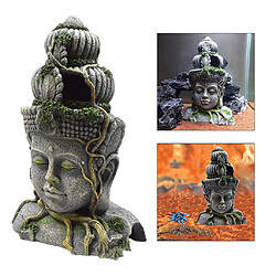 Aquarium de Résine Statue Décoration, Bodhisattva Sculpture Cachettes Pierre Grotte Masquer Maison Fish Tank Aquarium Accessoires pour Betta Crevettes pas cher