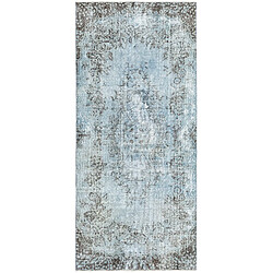 Vidal Tapis de laine 216x99 Bleu Ultra Vintage