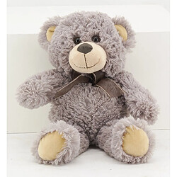 Aubry Gaspard Peluche ours en acrylique gris foncé 30 cm.