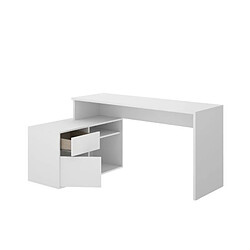 Acheter Bureau dangle reversible 1 tiroir + 1 porte - Blanc - L 139 x P 92 x H 75 cm - ROX