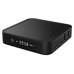 Tv Box Android UHD Quad Core 2.0 Ghz Affichage LED 4K Support Wifi SD Noir YONIS