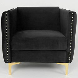 Avis Paris Prix Fauteuil Design en Velours Suez 83cm Noir