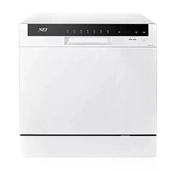 Lave-vaisselle compact NEI NDW8S-3802FW, 8 sets, 7 programmes, blanc Lave-vaisselle compact NEI NDW8S-3802FW, classe F, 8 sets, 7 programmes, blanc