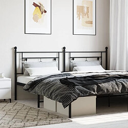 Maison Chic Tête de lit moderne pour chambre - Décoration de lit métal noir 200 cm -MN68199