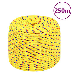 vidaXL Corde de bateau Jaune 6 mm 250 m Polypropylène 