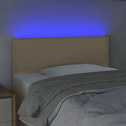 Avis Maison Chic Tête de lit scandinave à LED,meuble de chambre Crème 80x5x78/88 cm Tissu -MN85401