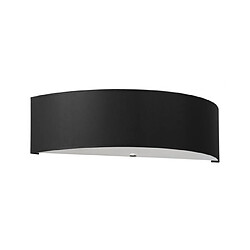 Luminaire Center Applique murale Skala Verre,acier,tissu Noir 2 ampoules 12cm