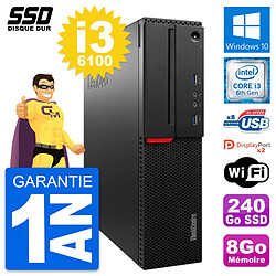 PC Lenovo ThinkCentre M800 SFF Intel i3-6100 RAM 8Go SSD 240Go Windows 10 Wifi · Occasion 