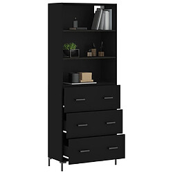 Avis Maison Chic Buffet,Meuble de Rangement,commode pour salon,Cuisine Noir 69,5x34x180 cm Bois d'ingénierie -MN70009