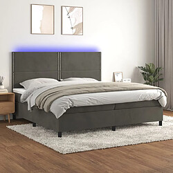 Sommier à lattes,Cadre à lattes de lit pour Adulte matelas et LED Gris foncé 200x200 cm -MN60933