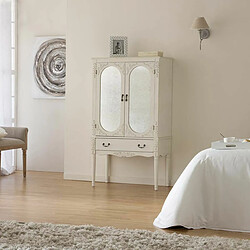 Armoire Alexandra House Living Blanc verre Bois d'épicéa Bois MDF 12 x 140 x 80 cm