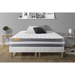 Septnuits Ensemble Memo Plus 160 x 200 cm Matelas 160x200 + double sommiers 80x200 Memo Plus Mémoire de forme 3 zones