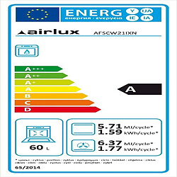 Four intégrable multifonction 60l 60cm a catalyse inox - afscw21ixn - AIRLUX