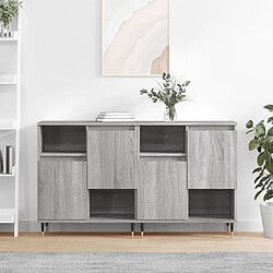 Maison Chic Ensemble de 2 Buffets,commode,console pour rangement sonoma gris bois d'ingénierie -MN86239