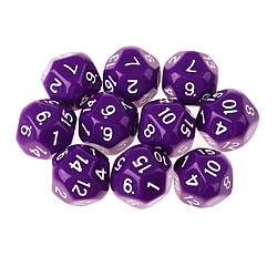 10pcs 16 faces d16 14mm acrylique opaque dés pour jeu de rôle rpg violet