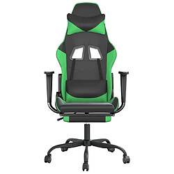 Avis Maison Chic Chaise de jeu, Chaise gaming avec repose-pied, Fauteuil gamer,Chaise de Bureau Noir et vert Similicuir -GKD99882