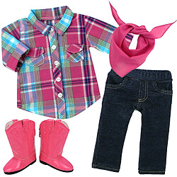 Teamson Kids Sophia’s 4 PCS 18 "Doll Pink Calhite Chemit & Jeggings avec bandana & bottes