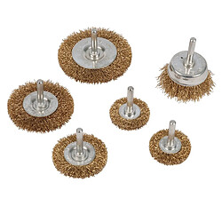 Silverline Jeu de 6 brosses et roues à fils d'acier - 6 pcs