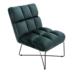 But Fauteuil LOU tissu velours vert foncé