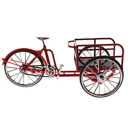 1:10 alliage moulé sous pression tricycle vélo modèle réplique vélo jouet rouge