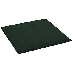 Avis vidaXL Panneaux muraux 12 pcs Vert foncé 30x30 cm Velours 1,08 m²