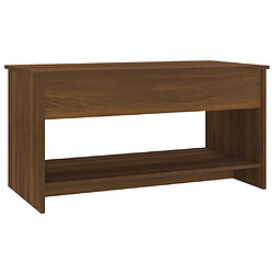 Maison Chic Table basse,Table Console Table d'appoint, Table pour salon Chêne marron 102x50x52,5 cm Bois d'ingénierie -MN89539 pas cher