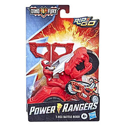 Figurine Power Rangers Rip N Go Moto de combat T Rex et Ranger rouge Dino Fury 