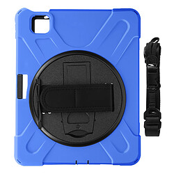 Avizar Coque pour iPad Air 11 2024 Antichoc avec Poignée Support et Sangle Bleu 