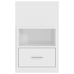 Acheter vidaXL Table de chevet murale Blanc brillant