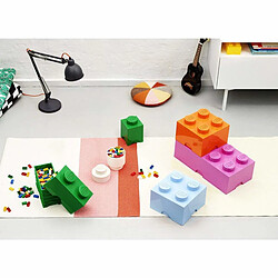 Brique de rangement LEGO 4 plots, Boîte de rangement empilable, 5,7 l, orange