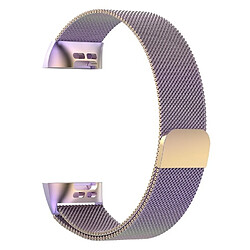 Avis Wewoo Bracelet pour montre connectée Dragonne magnétique en acier inoxydable FITBIT Charge 3Taille Grand217x18mm Lumière colorée