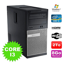 PC Tour DELL Optiplex 3010 MT Intel I3-2120 Graveur 8Go 2000Go HDMI Wifi W7 · Occasion 