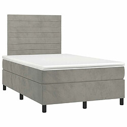 Avis Sommier à lattes LED,Cadre à lattes de lit avec matelas pour Adulte Gris clair 120x200 cm -MN93631