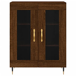 Maison Chic Buffet,Meuble de Rangement,commode pour salon,Cuisine chêne marron 69,5x34x90 cm bois d'ingénierie -MN22343 pas cher