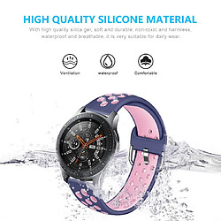 Acheter Wewoo Bracelet pour montre connectée Galaxy Watch 46 / S3 / Huawei GT 1/2 22mm de en silicone bicolore bicoloreTaille L Noir Gris