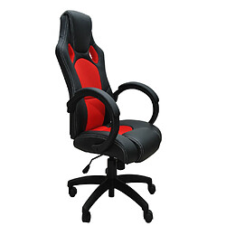 Avis Bcelec bs11010-4 Siège baquet fauteuil de bureau rouge et noir, tissu et cuir