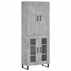 Maison Chic Buffet,Meuble de Rangement,commode pour salon,Cuisine Gris béton 69,5x34x180 cm Bois d'ingénierie -MN50737