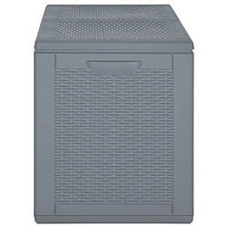 Avis Helloshop26 Coffre boîte meuble de jardin rangement PP rotin 180 litres gris 02_0013090