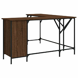 Maison Chic Bureau,Table de travail,bureau de travail pour chambre chêne marron 141x141x75 cm bois d'ingénierie -GKD95659