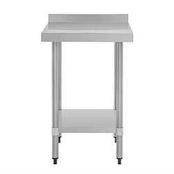 Table Inox avec Dosseret - Gamme 600 - Vogue