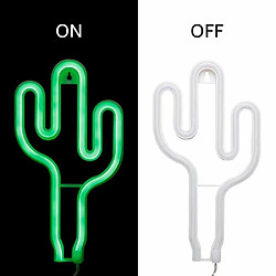 Universal Led néon signes lumières chaleureuses décoration de la chambre d'enfants lumières vacances bar fêtes mariages Noël (cactus) 